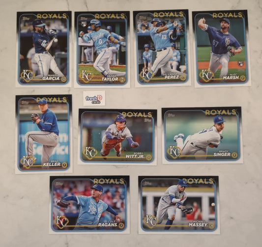 2024 Topps Series 1 Team Set In Hand Kansas City Royals Bobby Witt plaque