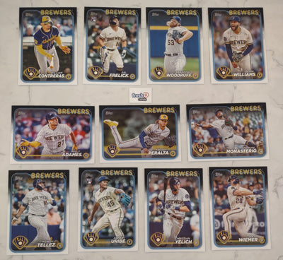 2024 Topps Series 1 Team Set In Hand Milwaukee Brewers Sal Frelick RC plaque