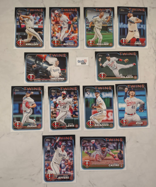 2024 Topps Series 1 Team Set In Hand Minnesota Twins Royce Lewis plaque