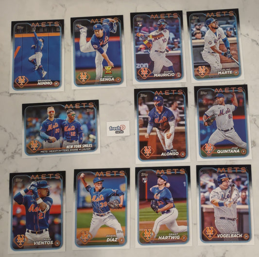 2024 Topps Series 1 Team Set In Hand New York Mets Ronny Mauricio RC hand-collated team set