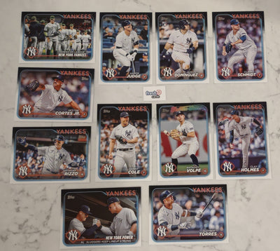 2024 Topps Series 1 Team Set In Hand New York Yankees 60 Jasson Domínguez RC plaque