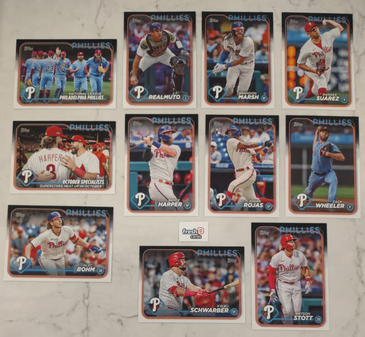 2024 Topps Series 1 Team Set In Hand Philadelphia Phillies Bryce Harper plaque