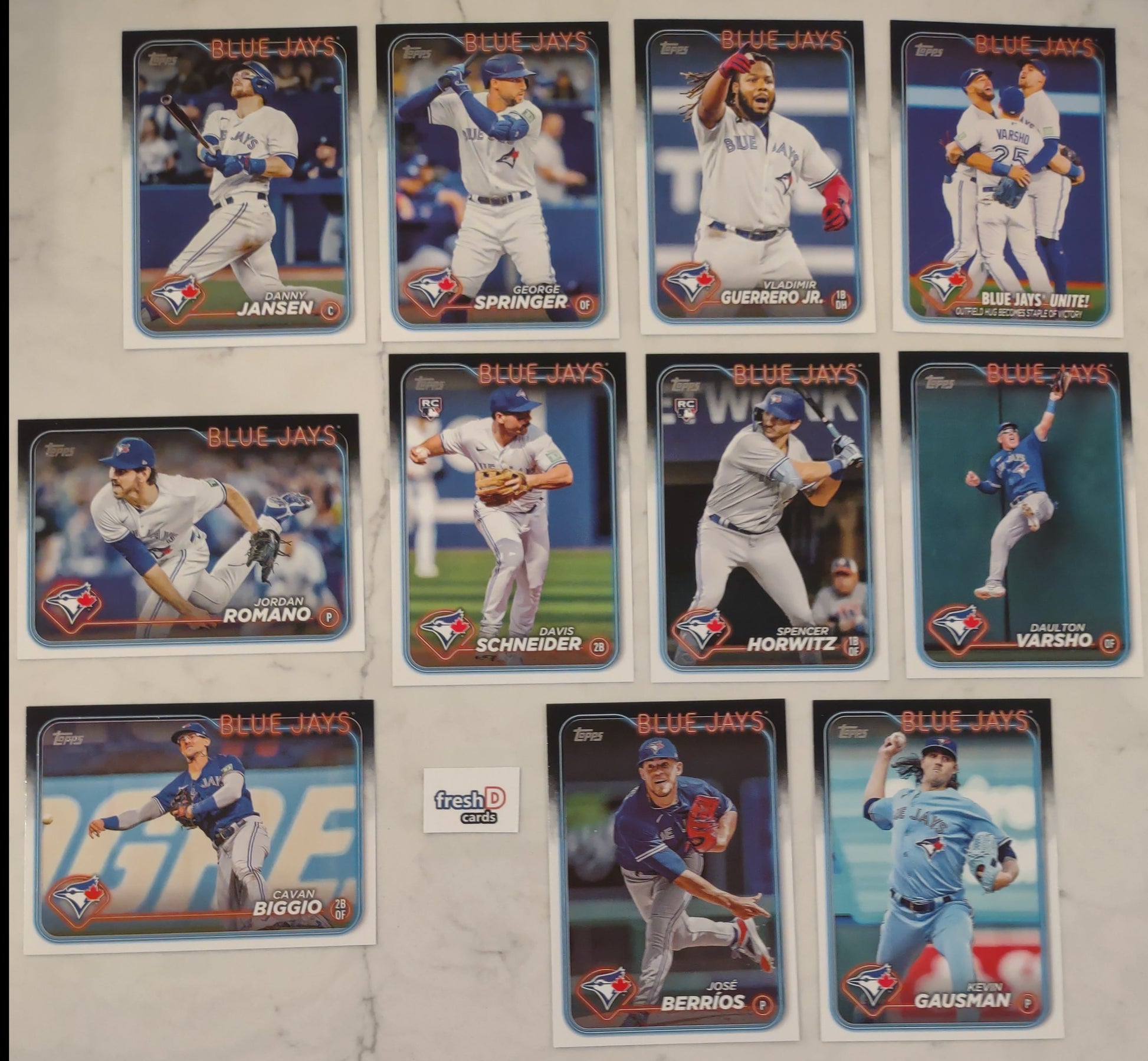 2024 Topps Series 1 Team Set In Hand Toronto Blue Jays plaque