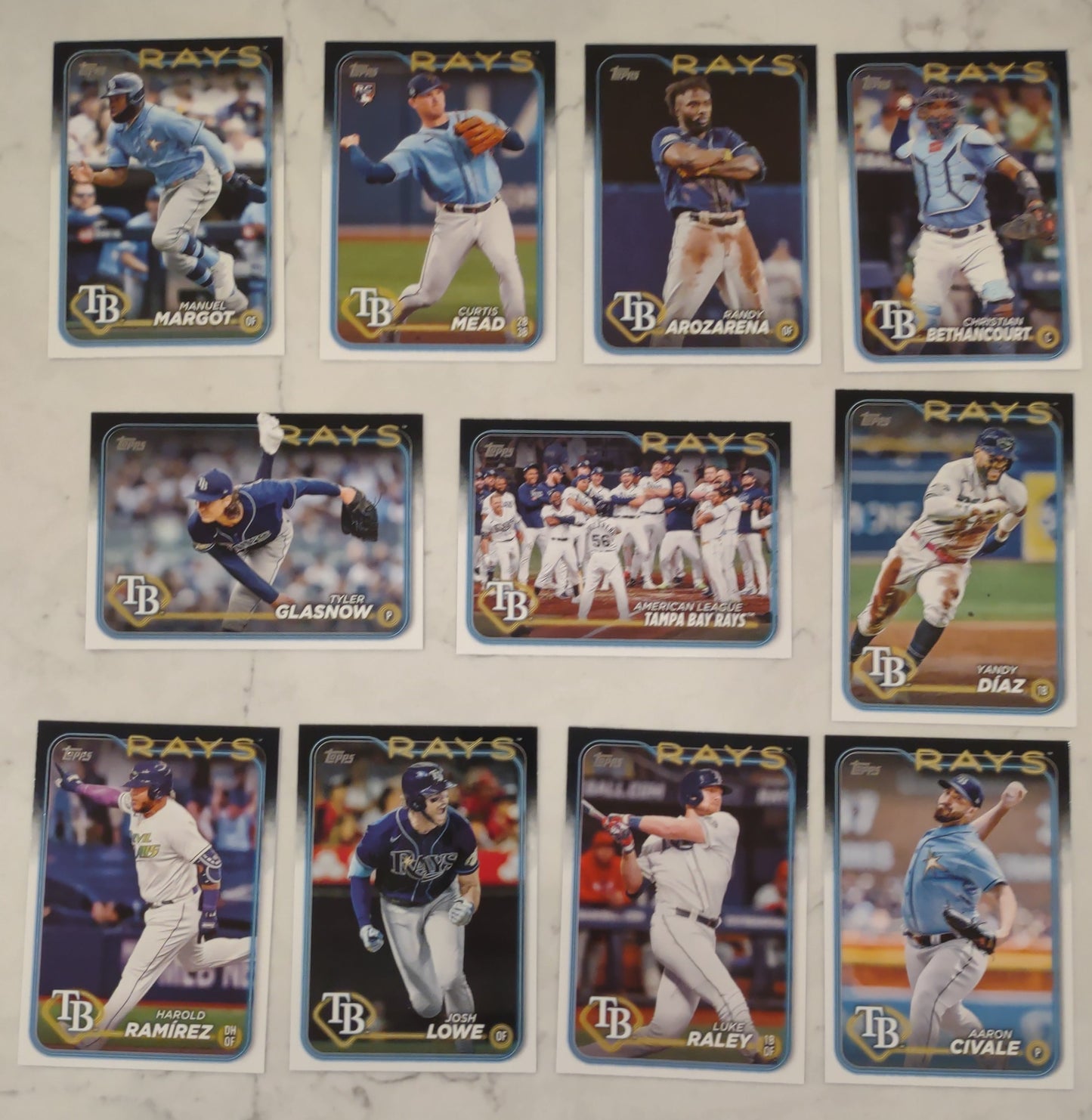 2024 Topps Series 1 Team Set Tampa Bay Rays Curtis Mead RC plaque