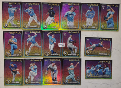 2024 Topps Series 2 Fireworks Holiday Team Set Kansa City Royals Witt plaque