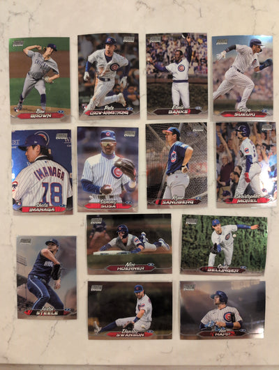 2024 Topps Stadium Club CHROME Team Set (13) Chicago Cubs Imanaga PCA Banks Sandberg plaque