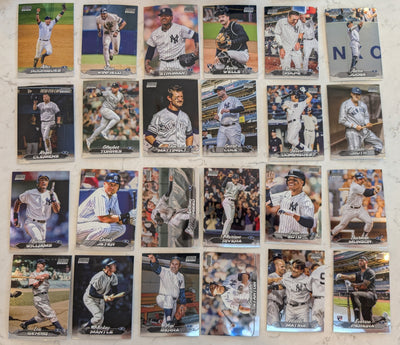 2024 Topps Stadium Club CHROME Team Set (24) New York Yankees Judge Soto Jeter plaque