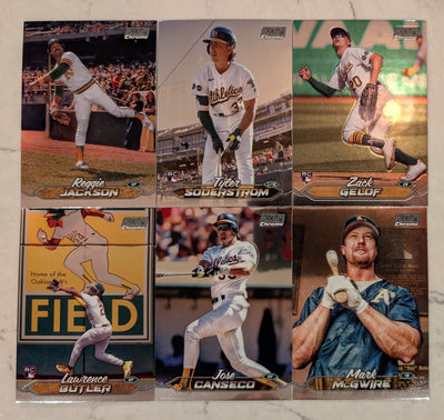 2024 Topps Stadium Club CHROME Team Set (6) Oakland A's McGwire Canseco Reggie Jackson plaque