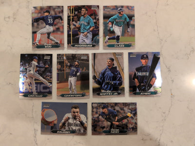 2024 Topps Stadium Club CHROME Team Set (9) Seattle Mariners Ichiro Ken Griffey Clase plaque