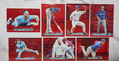 2024 Topps Stadium Club Red Foil Team Set (7) Toronto Blue Jays Guerrero Springer Bichette (Copy) plaque