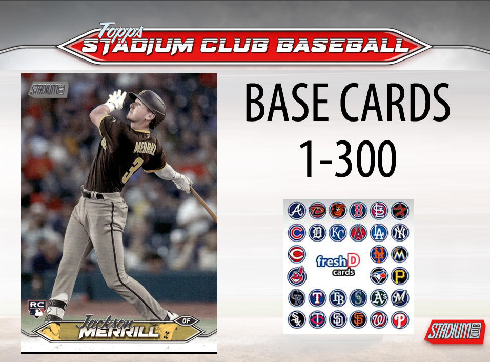 2024 Topps Stadium Club Team Set (10) San Diego Padres 50 Jackson Merril  RC Gwynn plaque