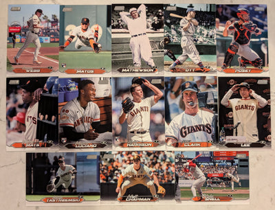 2024 Topps Stadium Club Team Set (13) San Francisco Giants Posey Will Clark Lee plaque