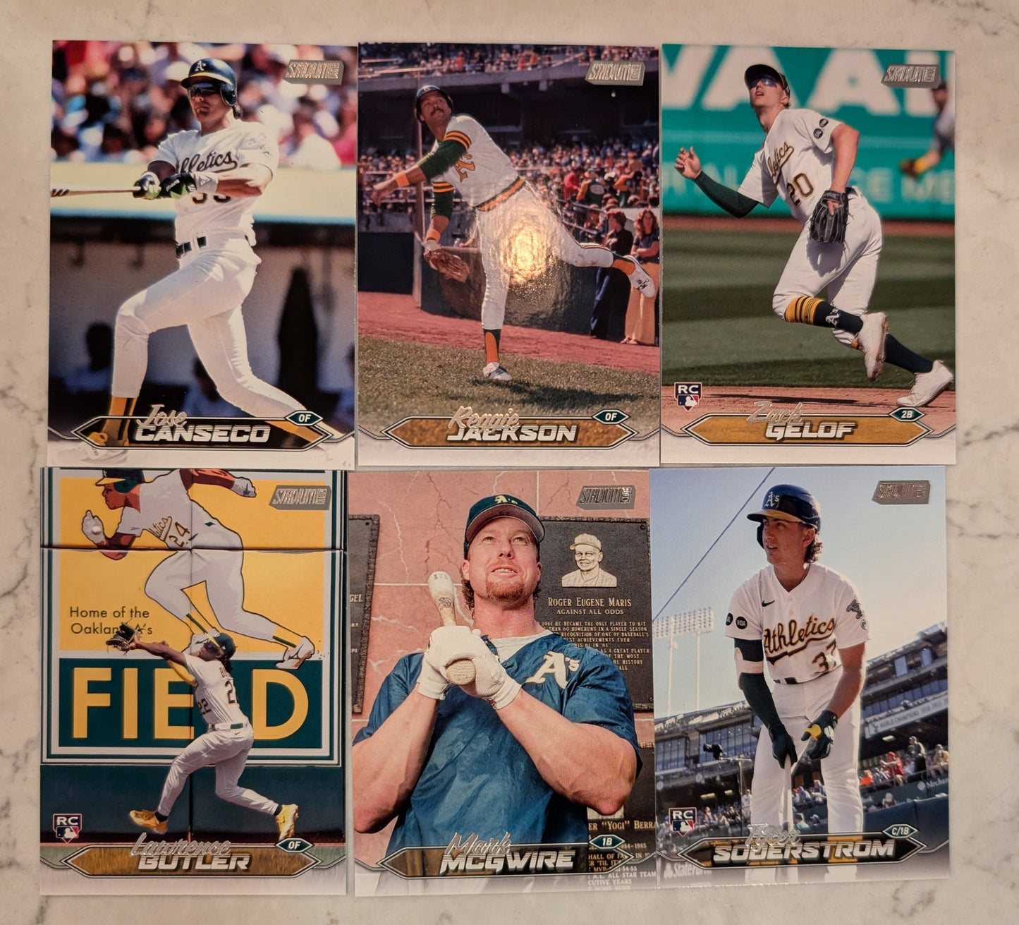 2024 Topps Stadium Club Team Set (6) Oakland A's McGwire Canseco Reggie Jackson plaque