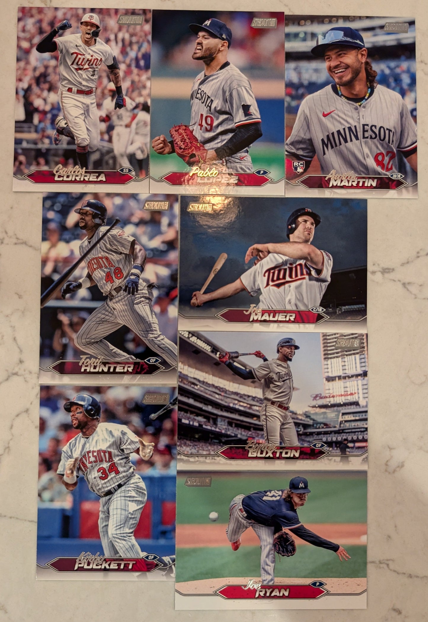 2024 Topps Stadium Club Team Set (8) Minnesota Twins Correa Puckett Mauer plaque