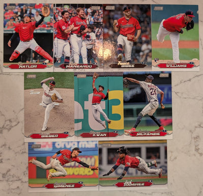 2024 Topps Stadium Club Team Set (9) Cleveland Guardians Manzardo Kwan JRam plaque