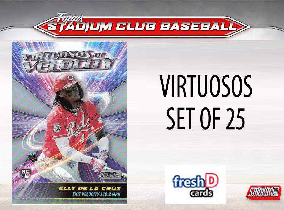 2024 Topps Stadium Club Virtuosos Of Velocity VV Complete Set 25 Judge Elly plaque