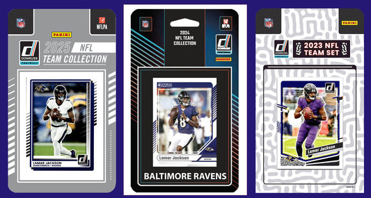 2025 2024 2023 Donruss NFL Factory Sealed Team Set 3 Pack Baltimore Ravens Lamar Jackson Henry