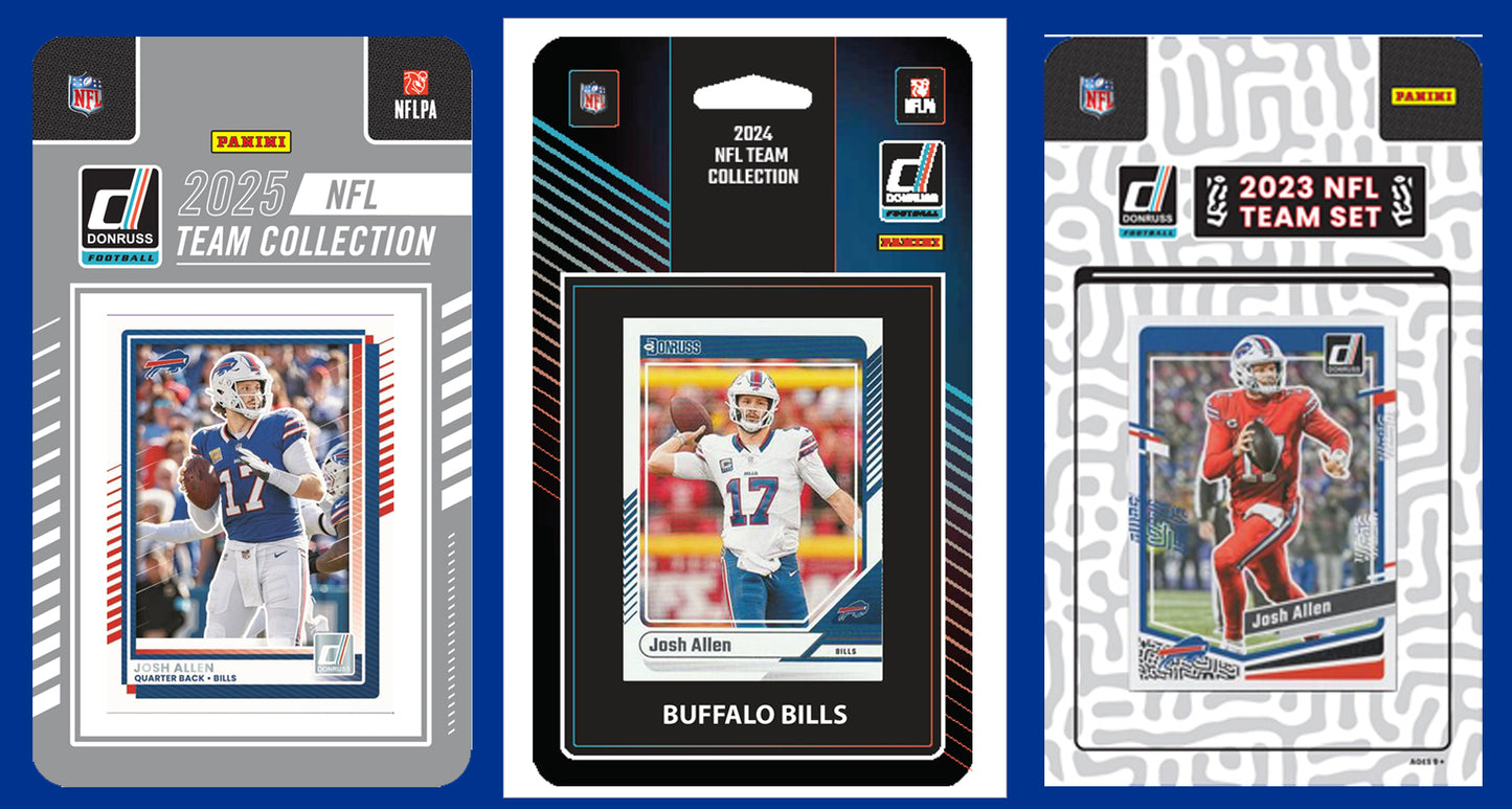 2025 2024 2023 Donruss NFL Factory Sealed Team Set 3 Pack Buffalo Bills Josh Allen James Cook