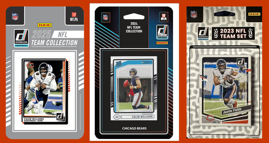 2025 2024 2023 Donruss NFL Factory Sealed Team Set 3 Pack Chicago Bears Caleb WIlliams