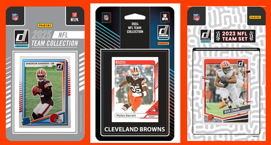 2025 2024 2023 Donruss NFL Factory Sealed Team Set 3 Pack Cleveland Browns Myles Garrett Shedeur