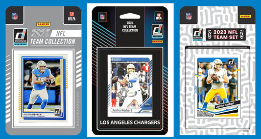 2025 2024 2023 Donruss NFL Factory Sealed Team Set 3 Pack Los Angeles Chargers Justin Herbert