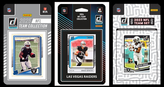 2025 2024 2023 Donruss NFL Factory Sealed Team Set 3 Pack Las Vegas Raiders Bowers Jeanty