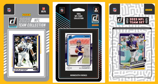 2025 2024 2023 Donruss NFL Factory Sealed Team Set 3 Pack Minnesota Vikings Jefferson