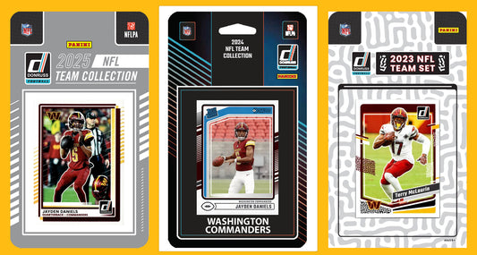 2025 2024 2023 Donruss NFL Factory Sealed Team Set 3 Pack Washington Commanders Jayden Daniels RC