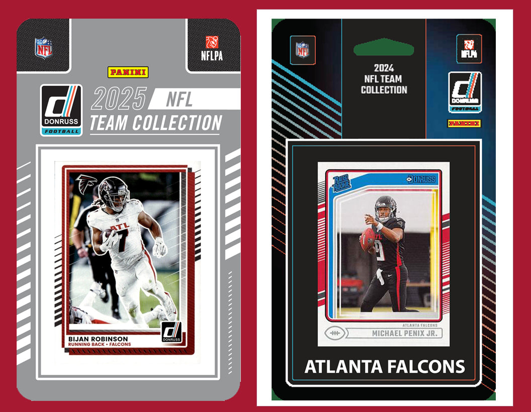 2025 2024 Donruss NFL Factory Sealed Team Set 2 Pack Atlanta Falcons Bijan Robinson Penix