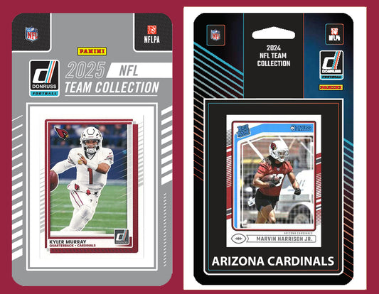 2025 2024 Donruss NFL Factory Sealed Team Set 2 Pack Arizona Cardinals Kyler Murray