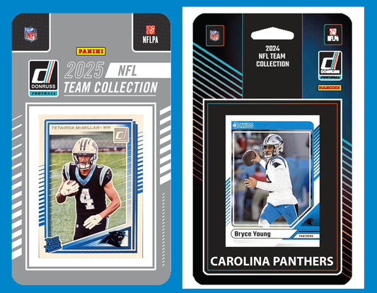 2025 2024 Donruss NFL Factory Sealed Team Set 2 Pack Carolina Panthers Tetairoa McMillan Bryce