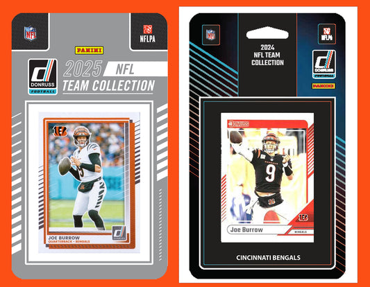 2025 2024 Donruss NFL Factory Sealed Team Set 2 Pack Cincinnati Bengals Joe Burrow
