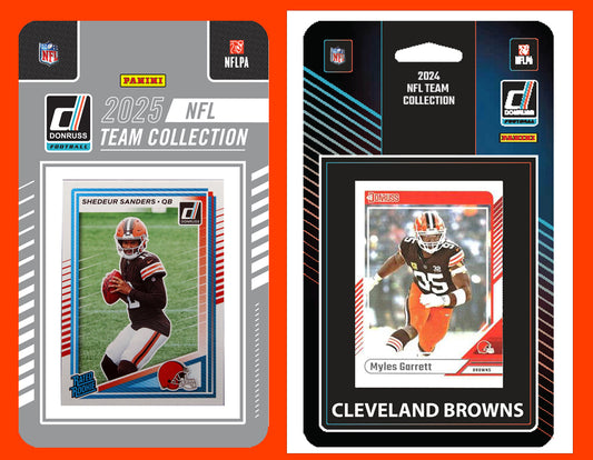 2025 2024 Donruss NFL Factory Sealed Team Set 2 Pack Cleveland Browns Myles Garrett Shedeur