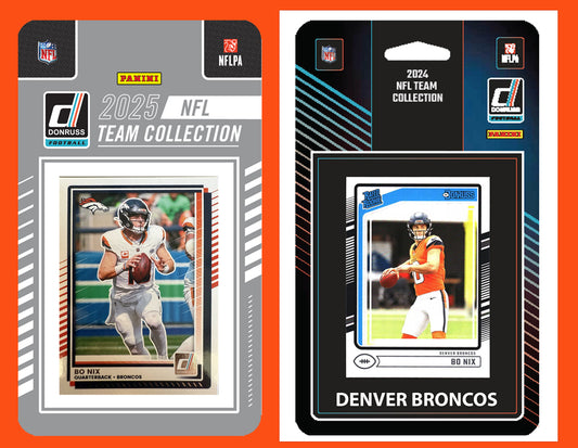 2025 2024 Donruss NFL Factory Sealed Team Set 2 Pack Denver Broncos Bo Nix Elway