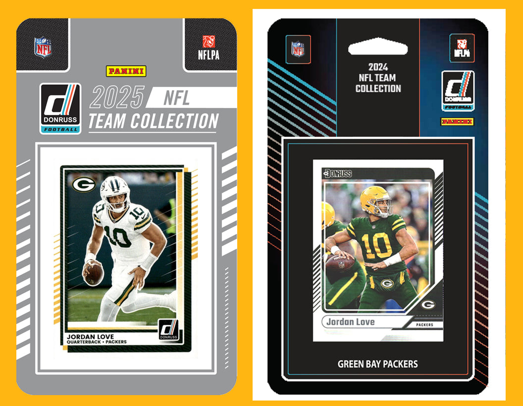 2025 2024 Donruss NFL Factory Sealed Team Set 2 Pack Green Bay Packers Jordan Love