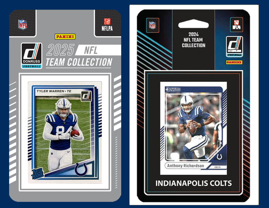2025 2024 Donruss NFL Factory Sealed Team Set 2 Pack Indianapolis Colts Tyler Warren