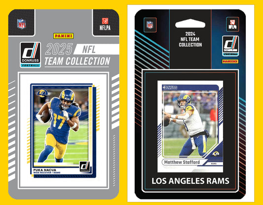 2025 2024 Donruss NFL Factory Sealed Team Set 2 Pack Los Angeles Rams Nacua Stafford