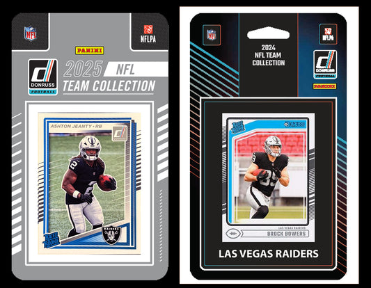 2025 2024 Donruss NFL Factory Sealed Team Set 2 Pack Las Vegas Raiders Bowers Jeanty