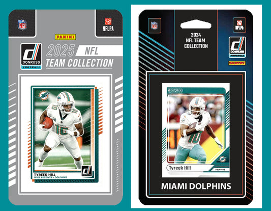 2025 2024 Donruss NFL Factory Sealed Team Set 2 Pack Miami Dolphins Tua Tyreek Hill Marino