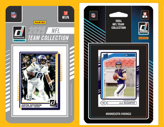 2025 2024 Donruss NFL Factory Sealed Team Set 2 Pack Minnesota Vikings Jefferson
