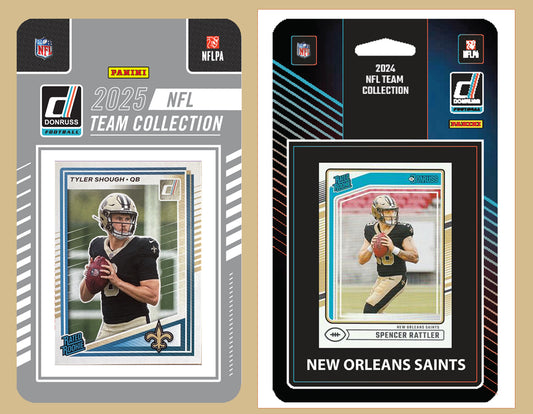 2025 2024 Donruss NFL Factory Sealed Team Set 2 Pack New Orleans Saints Tyler Shough RC Brees