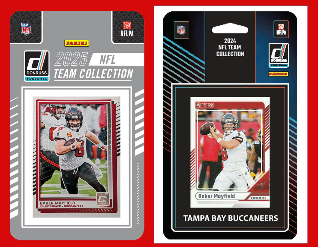 2025 2024 Donruss NFL Factory Sealed Team Set 2 Pack Tampa Bay Buccaneers Mayfield