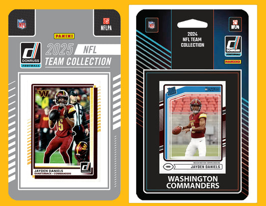 2025 2024 Donruss NFL Factory Sealed Team Set 2 Pack Washington Commanders Jayden Daniels RC