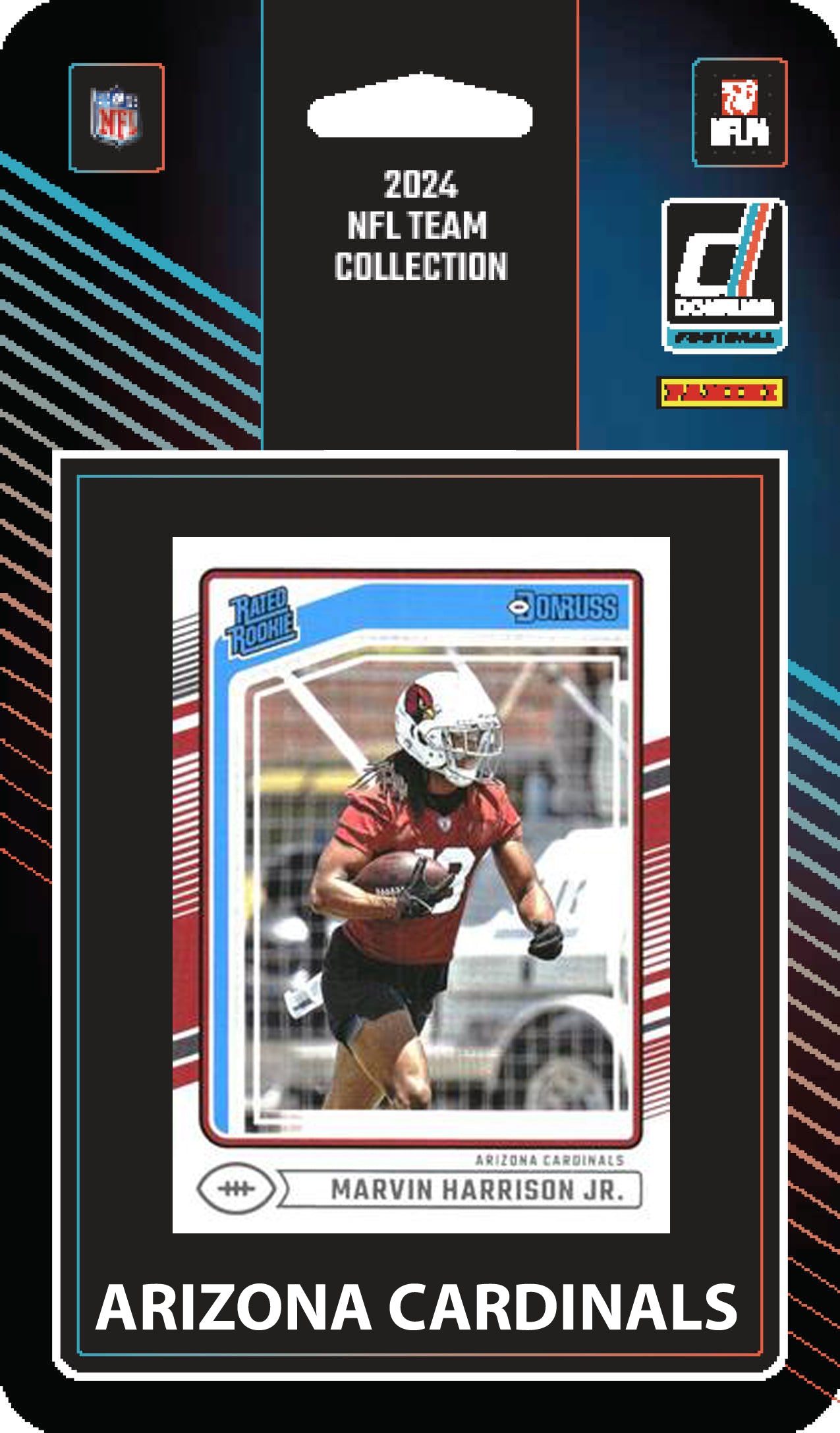 2025 2024 Donruss NFL Factory Sealed Team Set 2 Pack Arizona Cardinals Kyler Murray hand-collated team set