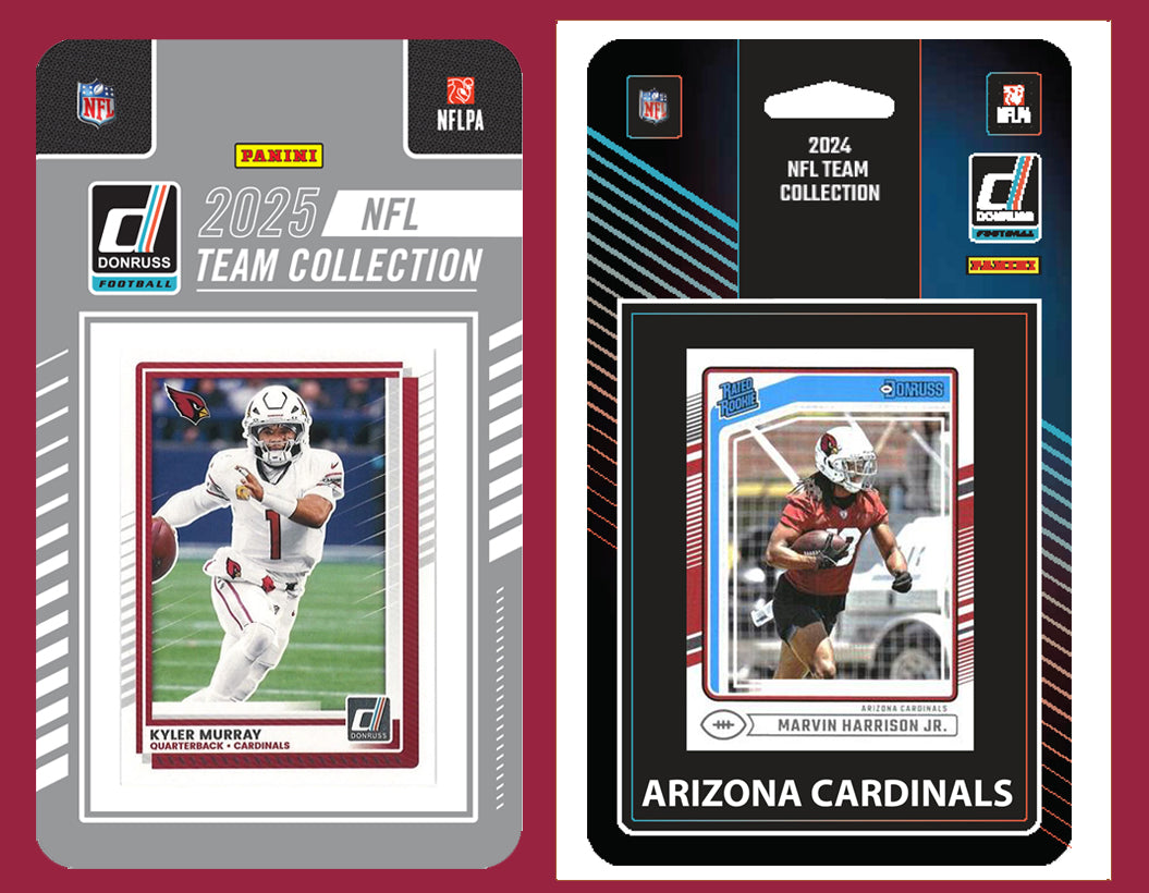 2025 2024 Donruss NFL Factory Sealed Team Set 2 Pack Arizona Cardinals Kyler Murray hand-collated team set