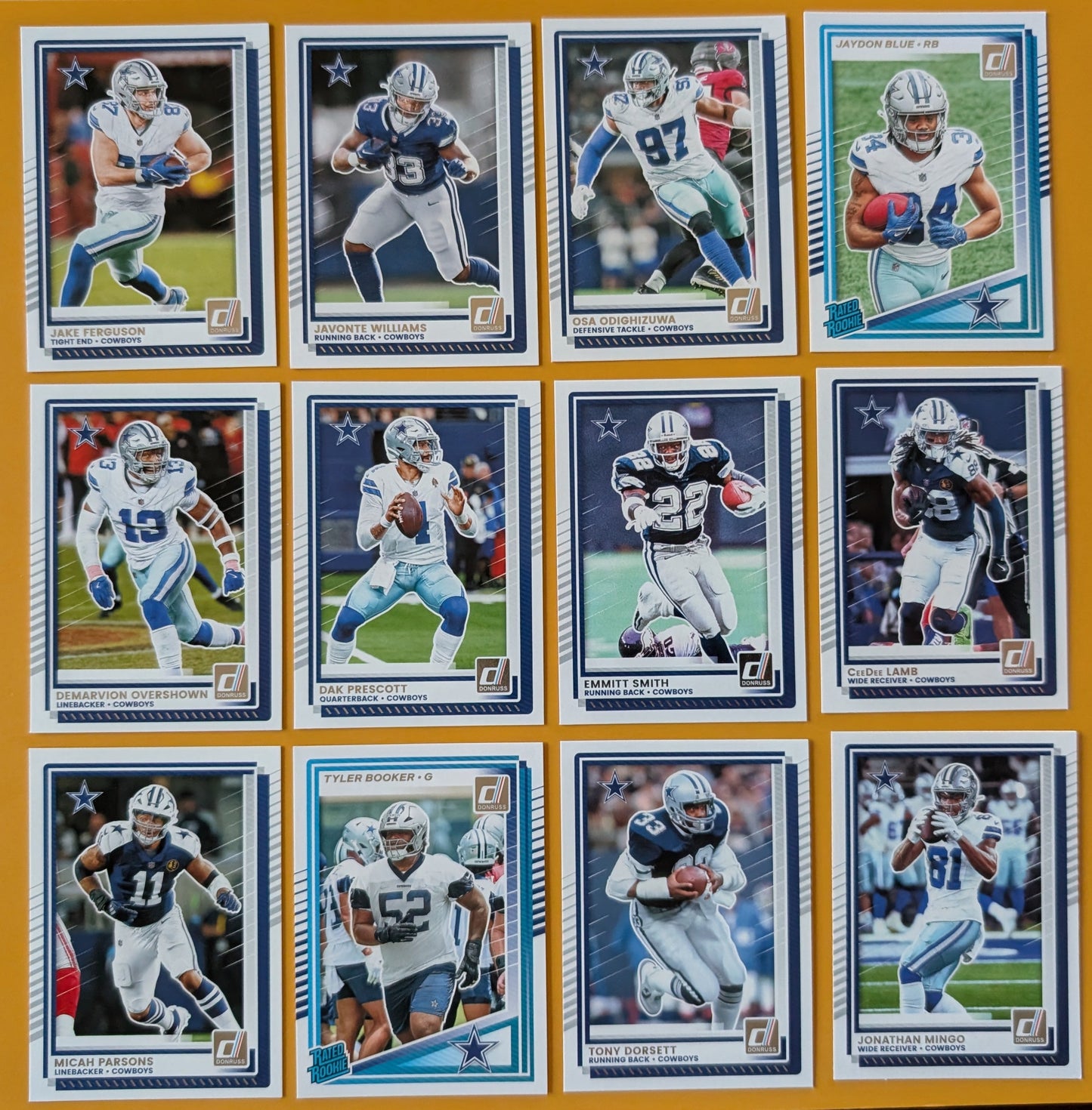 2025 2024 Donruss NFL Factory Sealed Team Set 2 Pack Dallas Cowboys Dak Prescott Lamb hand-collated team set