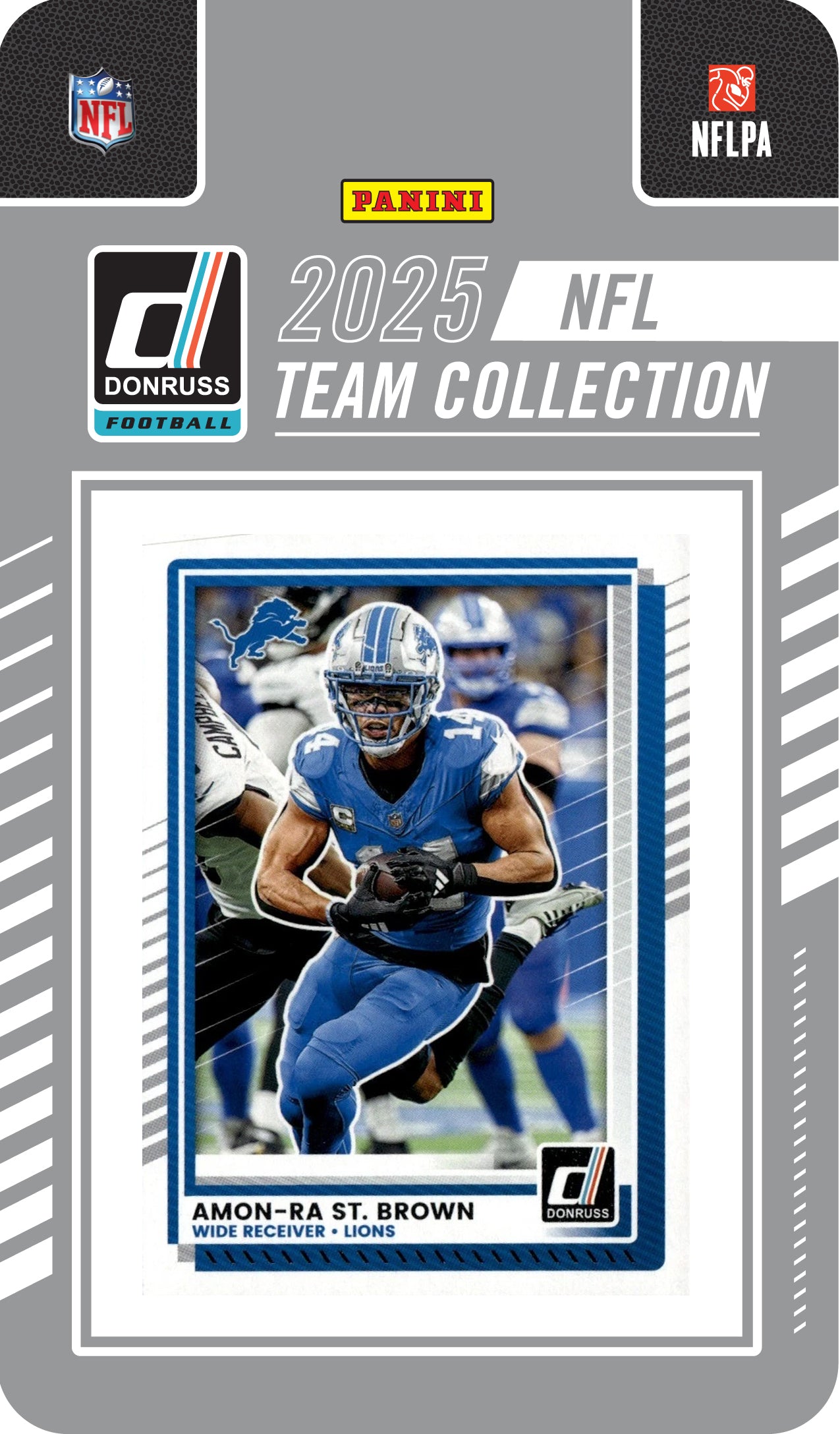 2025 2024 Donruss NFL Factory Sealed Team Set 2 Pack Detroit Lions Jared Goff Gibbs Brown hand-collated team set