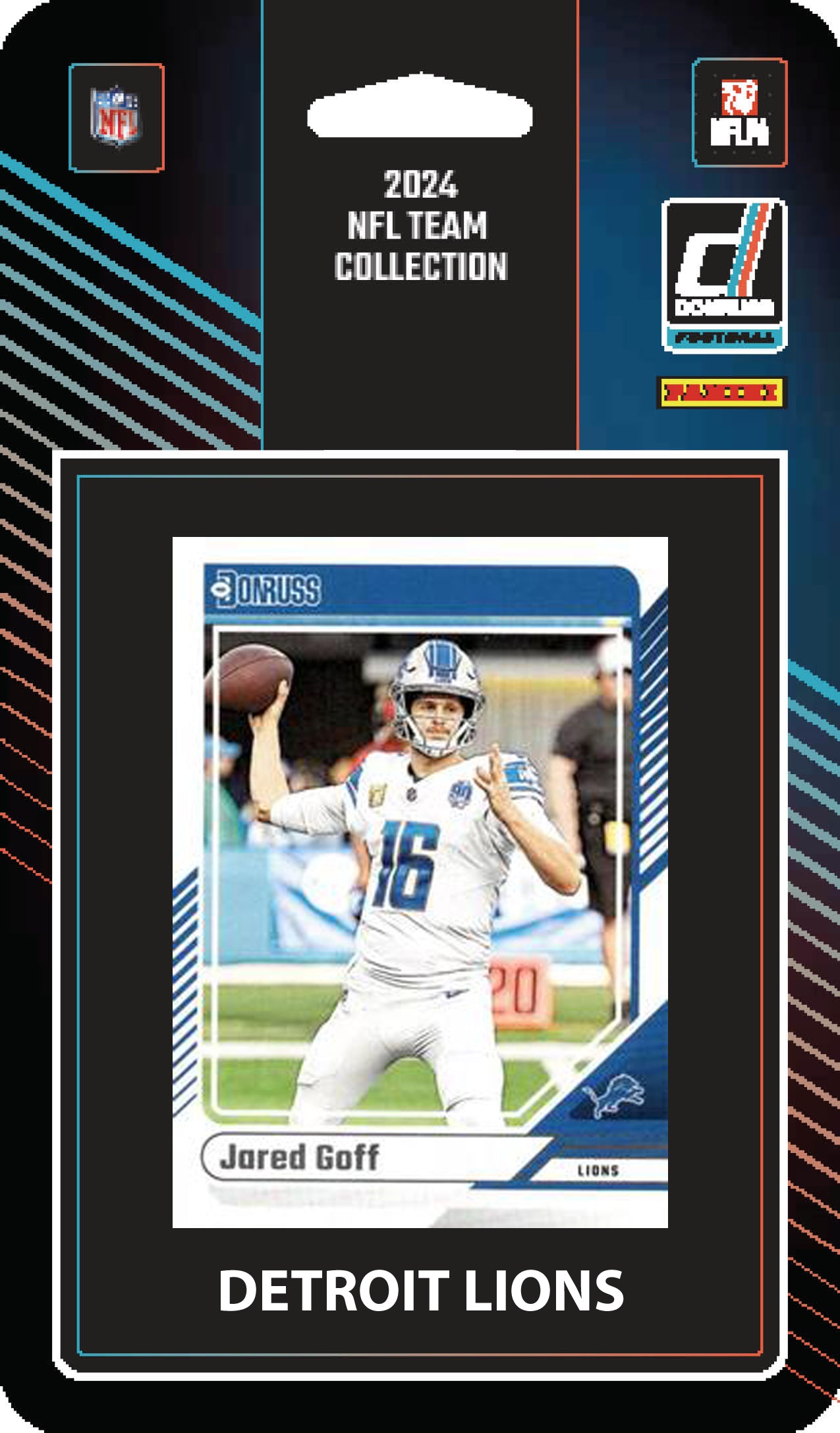 2025 2024 Donruss NFL Factory Sealed Team Set 2 Pack Detroit Lions Jared Goff Gibbs Brown hand-collated team set