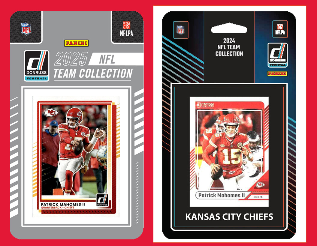 2025 2024 Donruss NFL Factory Sealed Team Set 2 Pack Kansas City Chiefs Mahomes Kelce hand-collated team set