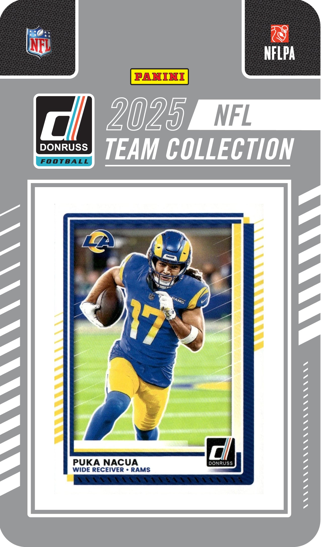 2025 2024 Donruss NFL Factory Sealed Team Set 2 Pack Los Angeles Rams Nacua Stafford hand-collated team set